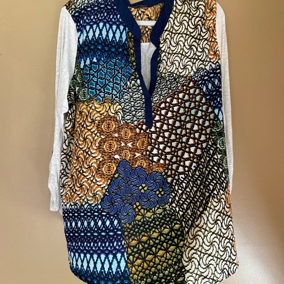 Plus size 2x Women's blouse shirt top multi color 3/4 sleeves - Picture 2 of 5